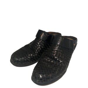 Ariat Womens Shoes Sz 7B Sport Mule Black Woven Leather Western SlipOn Slingback